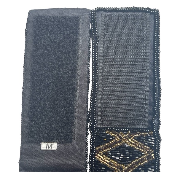 Vintage Beaded Wide Oversized Statement Belt Size S - Picture 10 of 17